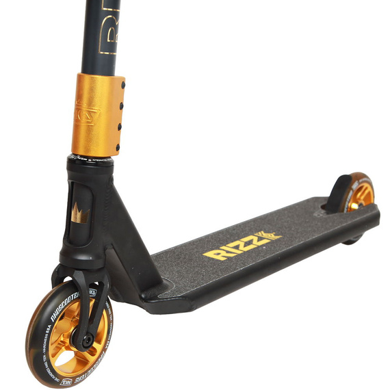Hulajnoga Wyczynowa NKD RIZZ Stunt Scooter Czarno-Złoty 85 cm