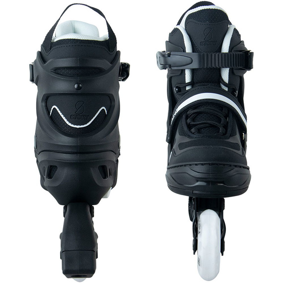 Rolki regulowane Story Fusion Adjustable Inline Skates Czarno-Biały