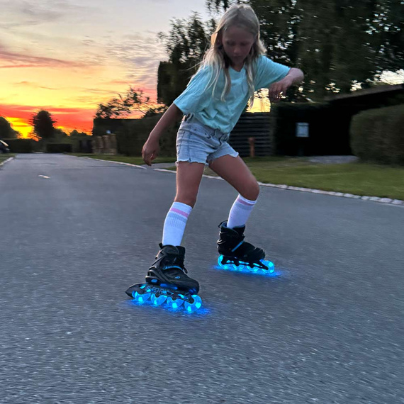 Rolki regulowane Story Fusion Adjustable Inline Skates Niebieski LED
