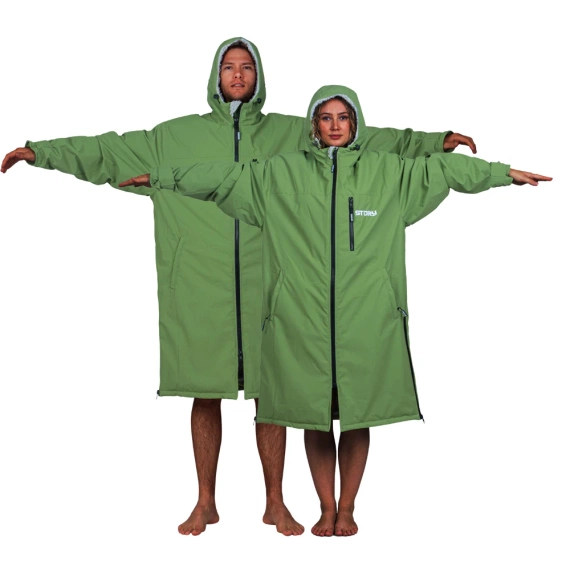 Poncho Ponczo Kurtka Story Change Robe Oliwkowy