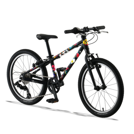 Superlekki rower dla dzieci KUbikes 20L Czarny Komiks