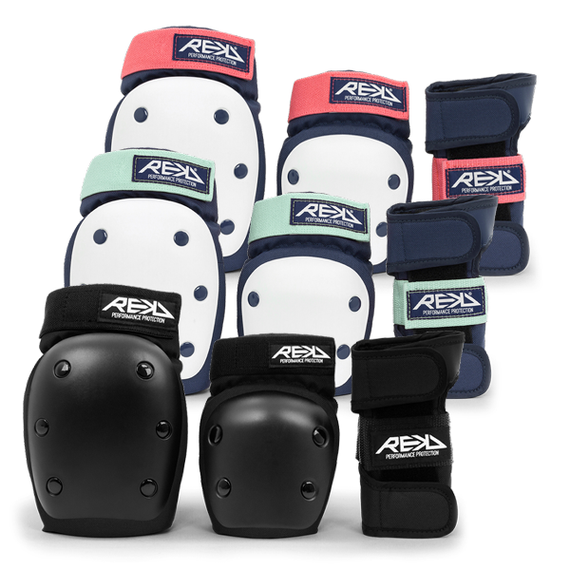 Ochraniacze REKD Heavy Duty Triple Pad Set Niebiesko-Różowe