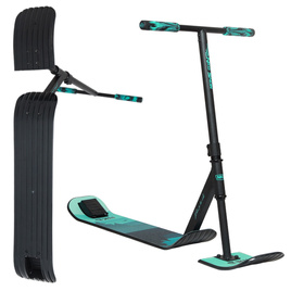 Hulajnoga Wyczynowa na śnieg NKD SNOW Stunt Scooter Czarno-Miętowy wys. 82 - 92 cm