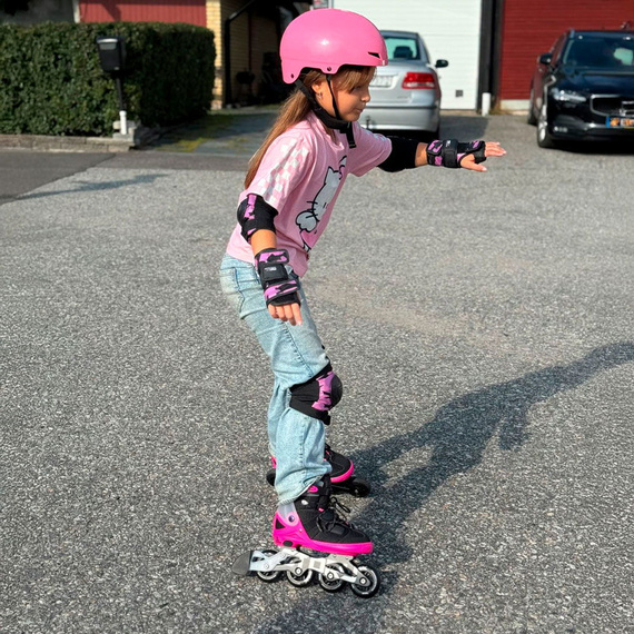 Rolki regulowane Story Motion Adjustable Inline Skates Różowo-Czarny