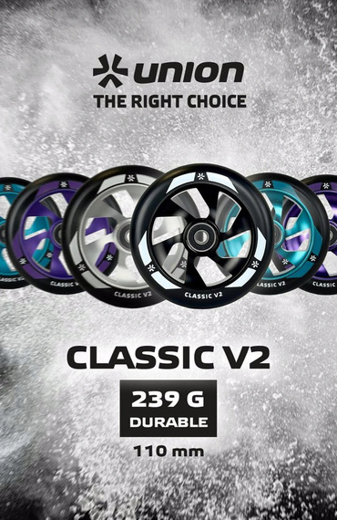 Koło do Hulajnogi Union Classic V2 Pro Scooter Wheel Czarno-Turkusowy 110 mm
