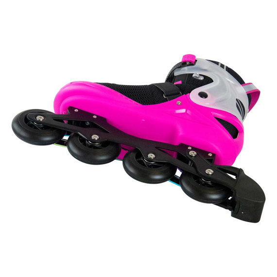 Rolki regulowane Story Motion Adjustable Inline Skates Czarno-Różowo-Tęczowy