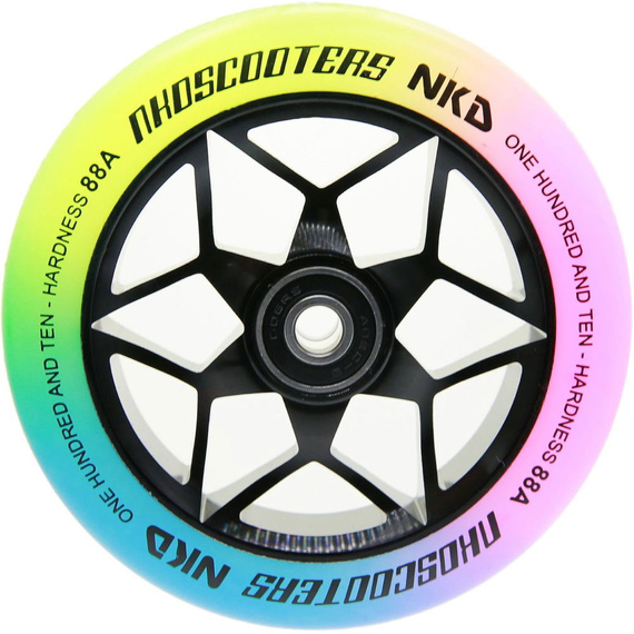 Koła do Hulajnogi NKD Goat Stunt Scooter Wheels Czarno-Tęczowy 110 mm