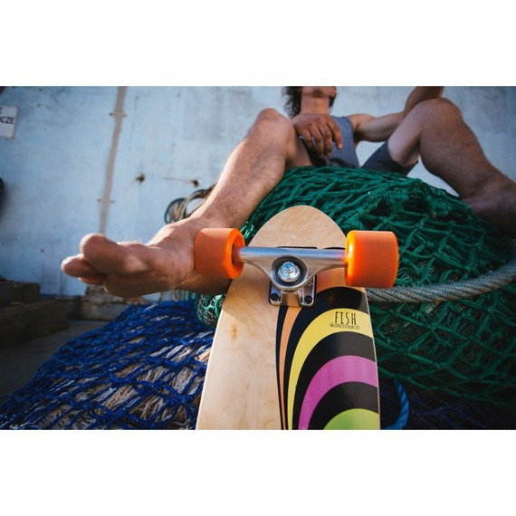 Shortboard Fish Skateboards Neo/Silver/Orange