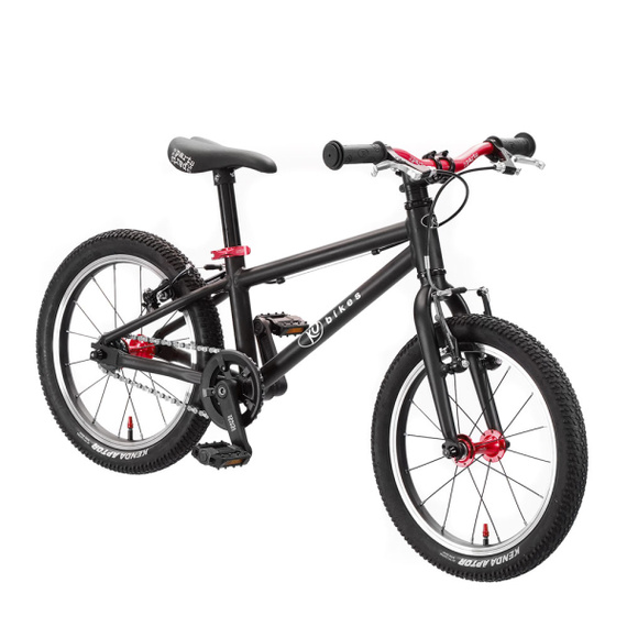 Superlekki rower dla dzieci KUbikes 16L Czarno-Czerwony