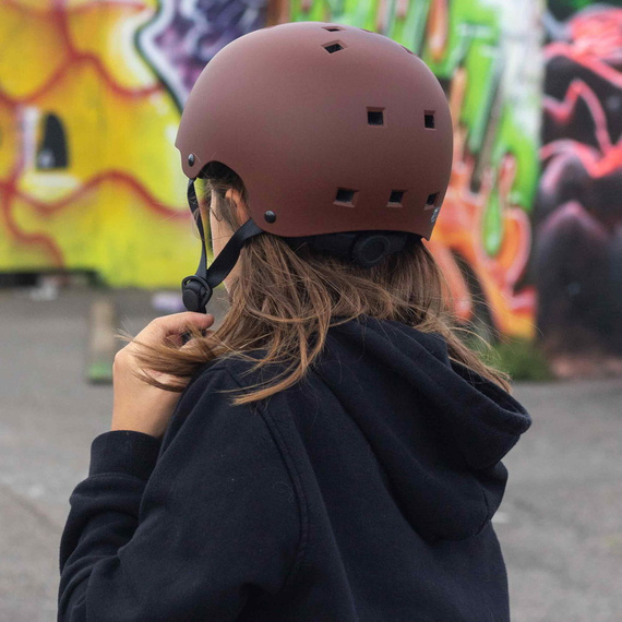 Kask Na Deskorolkę Hulajnogę NKX Brain Saver Burgundowy