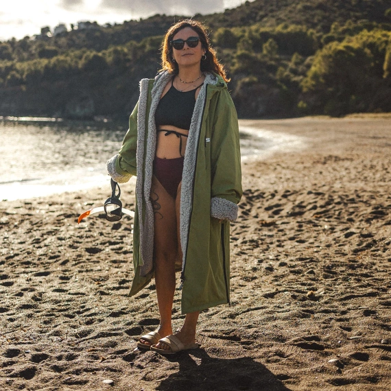 Poncho Ponczo Kurtka Story Change Robe Brązowy