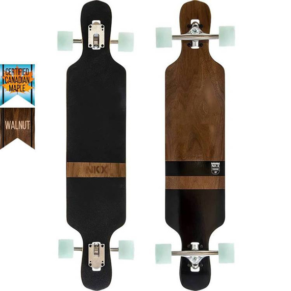 Longboard Drop-Thru dla Początkujących NKX Canadiens Walnut Longboard 38.58"