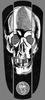 Vlepka Fish Skateboards Skull White