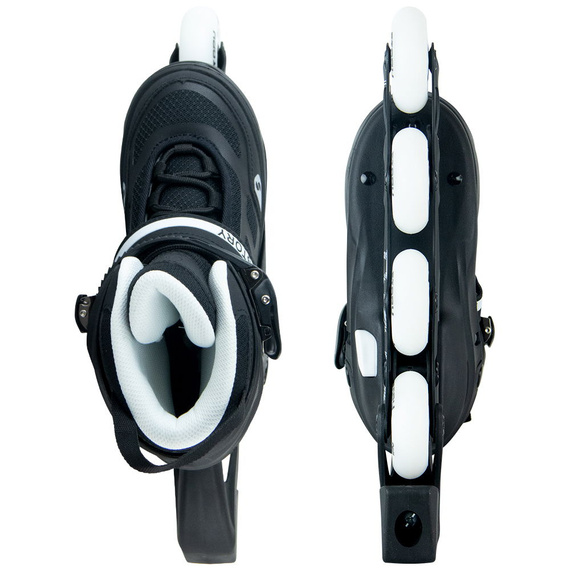 Rolki regulowane Story Fusion Adjustable Inline Skates Czarno-Biały LED