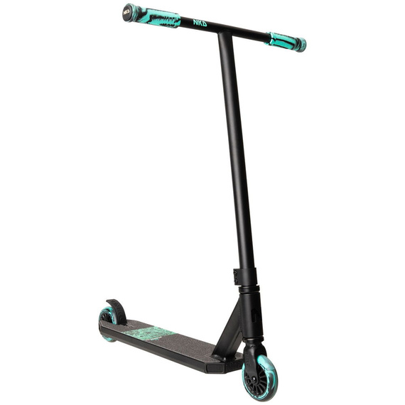 Hulajnoga Wyczynowa Aluminiowa Lekka dla młodych riderów NKD Next Generation Czarno-Miętowy wys. 79,4 cm