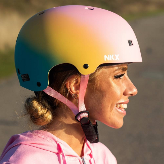 Kask Na Deskorolkę Hulajnogę NKX Brain Saver Pastel Fade