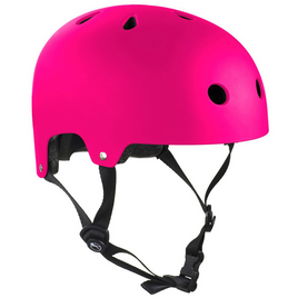 Kask na Deskorolkę Hulajnogę Rolki SFR Essentials Helmet Błyszczący Różowy Fluo