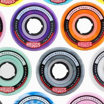 Kółka Longboardowe Hawgs Fatty Pomarańczowo-Żółty 63 mm 78A