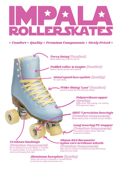 Wrotki Impala Quad Skate Różowo-Żółty