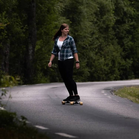 Longboard na początek NKX Fearless Żółty z Klonu Kanadyjskiego 101 cm