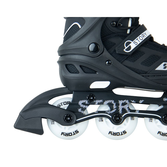Rolki regulowane Story Fusion Adjustable Inline Skates Czarno-Biały LED