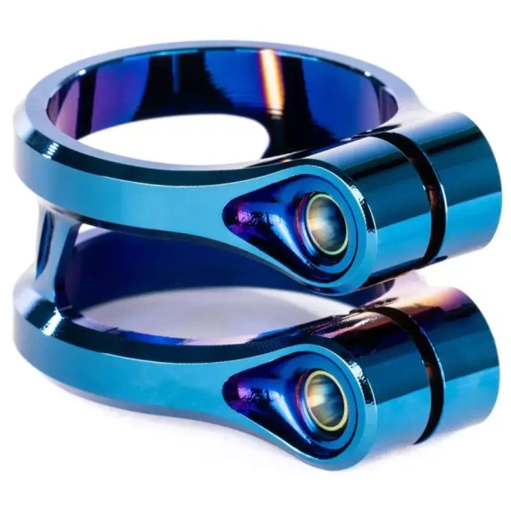 Zacisk Ethic Sylphe V2 Double Clamp Niebieski Chromowany 34,9 mm