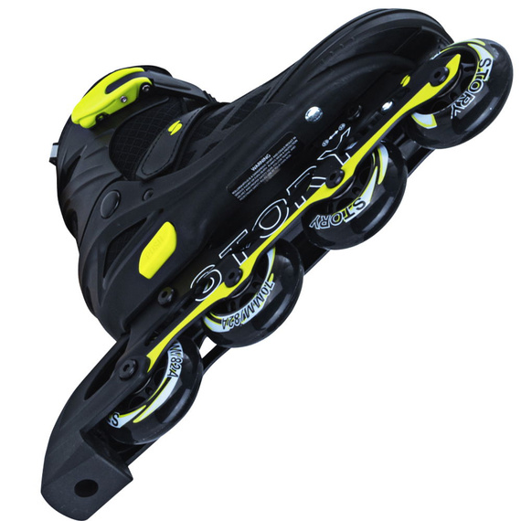 Rolki regulowane Story Midnight Adjustable Inline Skates Czarno-Żółty