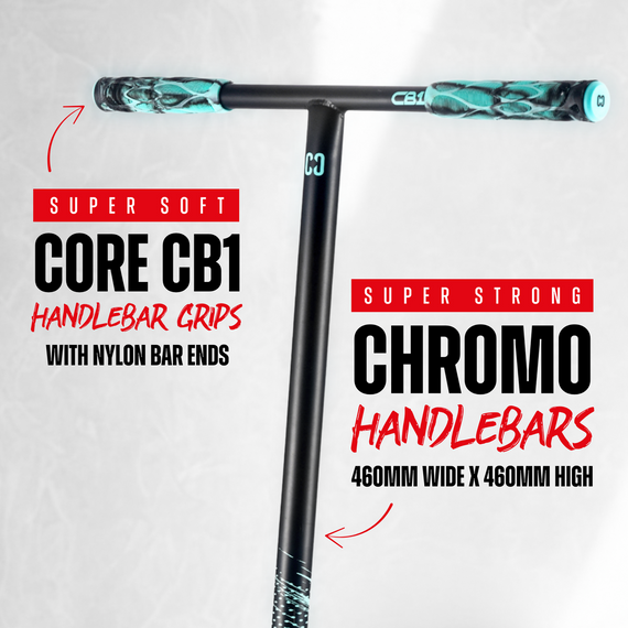Hulajnoga Wyczynowa CORE CB1 Complete Stunt Scooter Turkusowo-Czarny wys. 79 cm