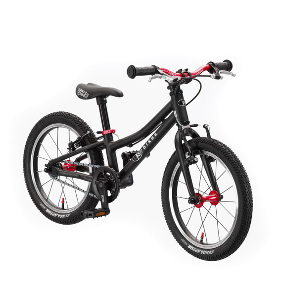 Superlekki rower dla dzieci KUbikes 16S Czarno-Czerwony