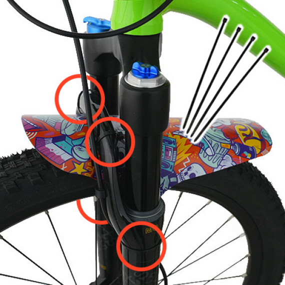 Błotniki do rowerów KUbikes DISC z hamulcami tarczowymi KUbikes Mudguards Komiks