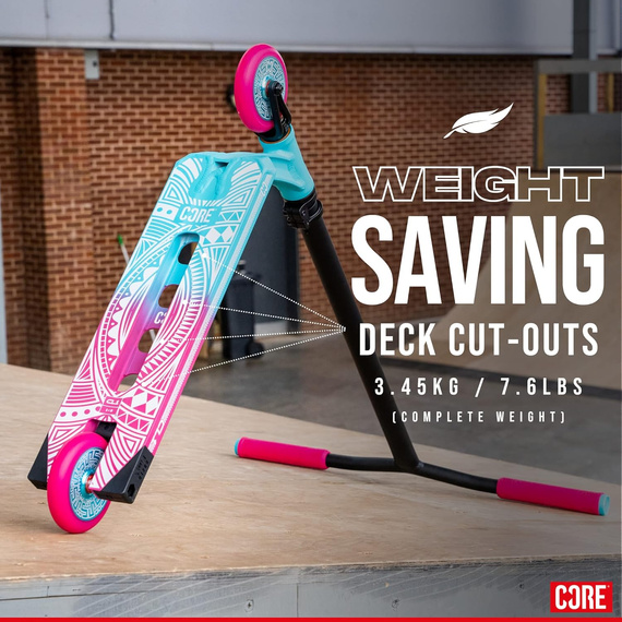Hulajnoga Wyczynowa CORE CL1 Complete Stunt Scooter Różowo-Turkusowy wys. 85 cm