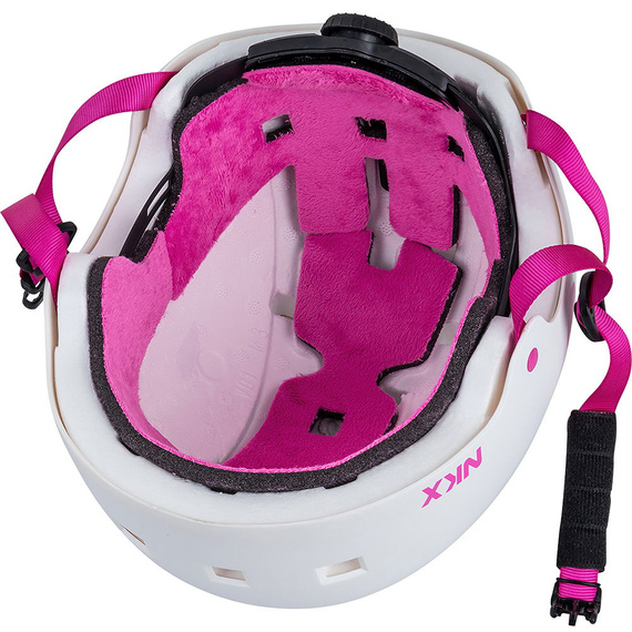 Kask Na Deskorolkę Hulajnogę NKX Brain Saver Flower Biało-Różowy