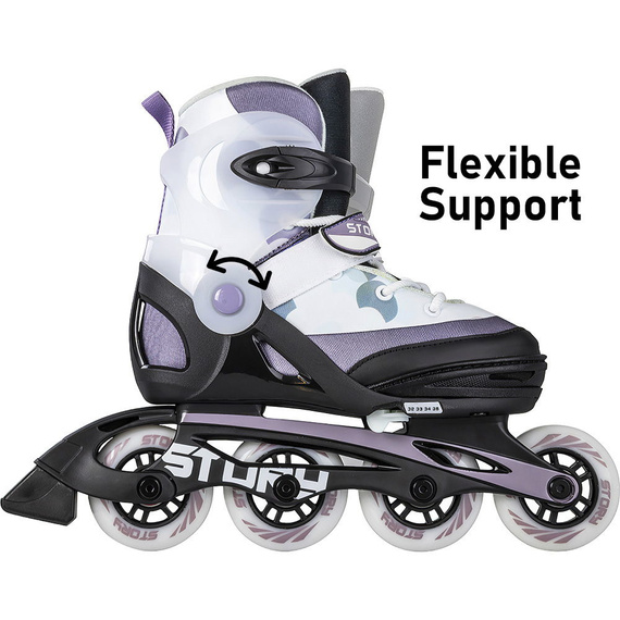 Rolki regulowane Story Crony Adjustable Inline Skates Biały