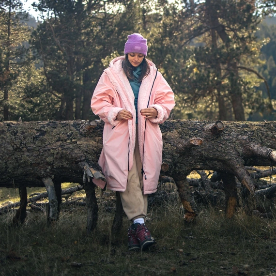 Poncho Ponczo Kurtka Story Change Robe Brązowy