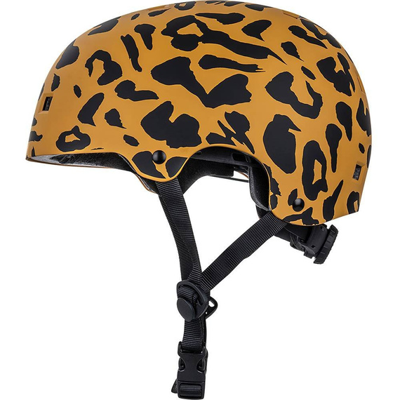 Kask Na Deskorolkę Hulajnogę NKX Brain Saver Leopard Czarno-Brązowy