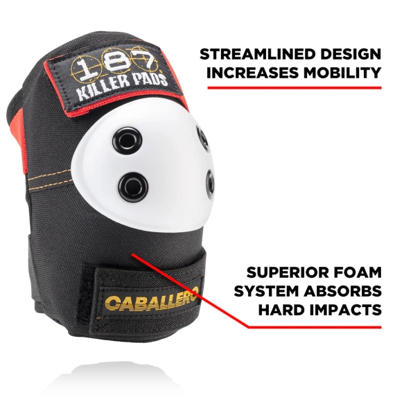 Zestaw Ochraniaczy 187 Killer Pads x Steve Caballero Six Pack Set Czarno-Czerwono-Złoty