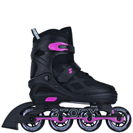 Rolki regulowane Story Midnight Adjustable Inline Skates Czarno-Różowy