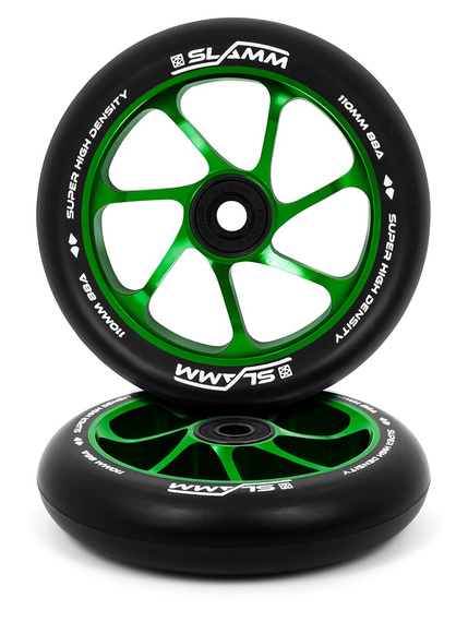 Koło do Hulajnogi Slamm Team Wheel Czarno-Zielony 110 mm (1 szt.)