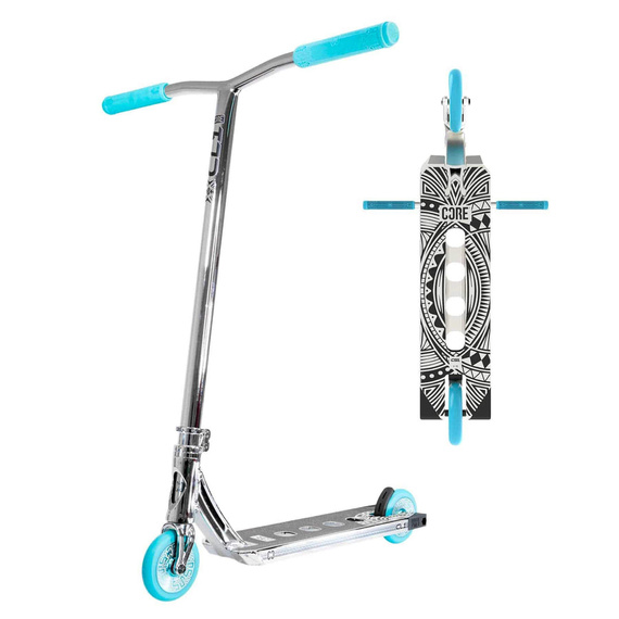 Hulajnoga Wyczynowa CORE CL1 Complete Stunt Scooter Chrome-Turkusowy wys. 85 cm