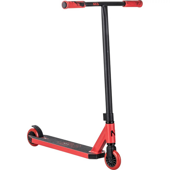 Hulajnoga Wyczynowa Aluminiowa Lekka dla młodych riderów NKD Next Generation Czerwono-Czarny wys. 79,4 cm