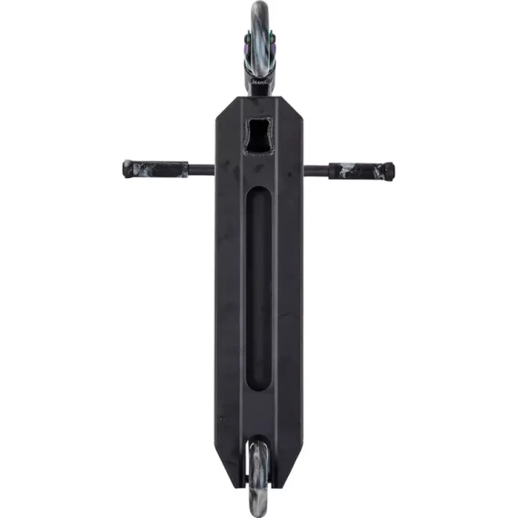 Hulajnoga Wyczynowa Aluminiowa Lekka dla młodych riderów NKD Next Generation Stunt Czarno-Tęczowa wys. 79,4 cm