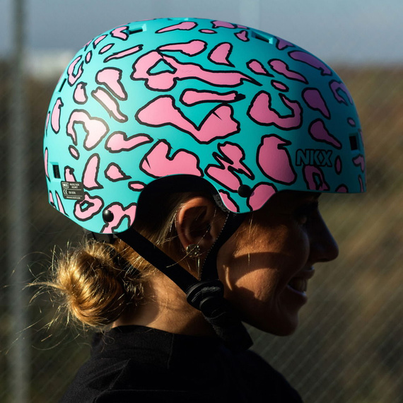 Kask Na Deskorolkę Hulajnogę NKX Brain Saver Unicorn Niebiesko-Różowy