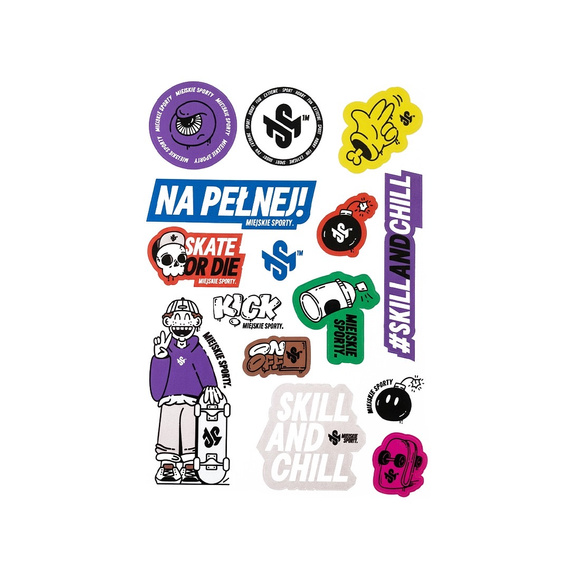 Zestaw naklejek Miejskie Sporty Sticker Pack Arkusz A4 - 2 szt. (Wersja A i B)