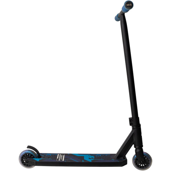 Hulajnoga Wyczynowa Aluminiowa Lekka dla młodych riderów NKD Next Generation Czarno-Niebieski wys. 79,4 cm