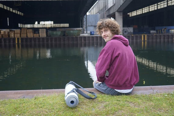 Mata do Jogi Happy Yogi TPE 6mm ECO Antypoślizgowa Granatowa