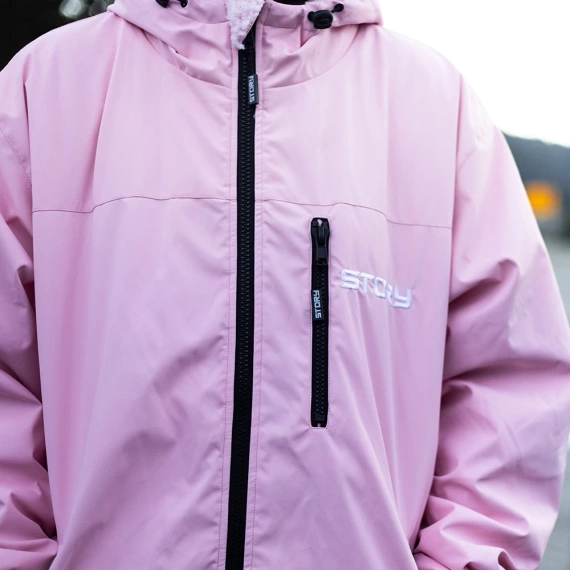 Poncho Ponczo Kurtka Story Change Robe Jasnoróżowy