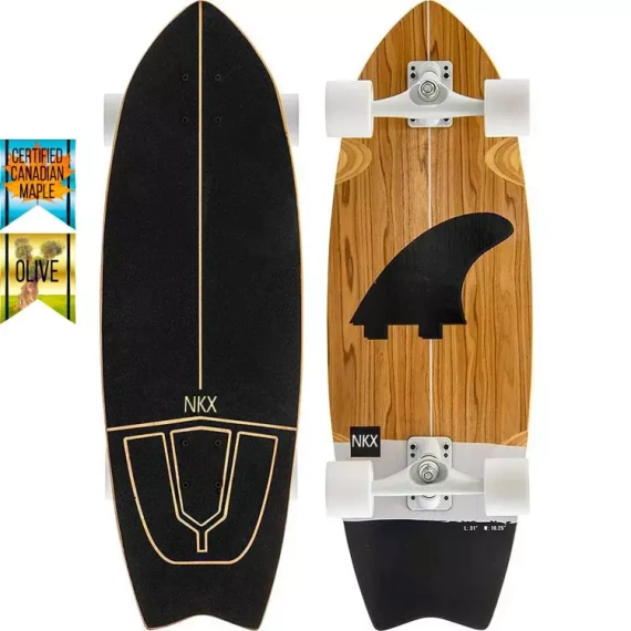 Surfskate Deskorolka Do Surfingu NKX Tahiti Olive 31"