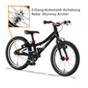 Superlekki rower dla dzieci KUbikes 16S 2-biegowy Czarno-Czerwony