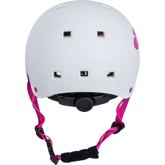 Kask Na Deskorolkę Hulajnogę NKX Brain Saver Flower Biało-Różowy
