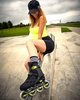 Rolki regulowane Story Midnight Adjustable Inline Skates Czarno-Różowy LED